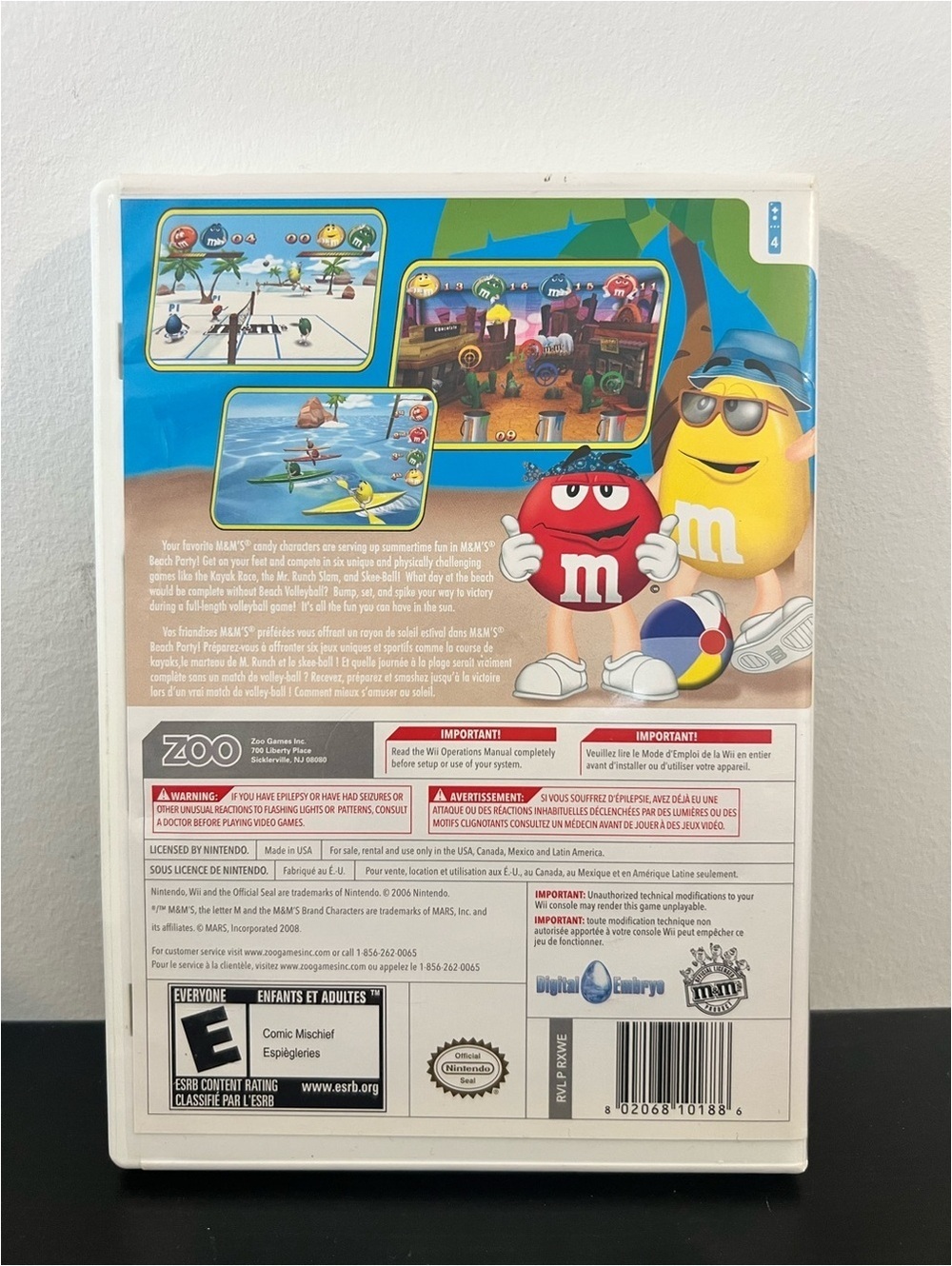 M&M’s Beach Party Nintendo Wii Game Complete in Box CIB Tested & Working - Picture 2 of 4